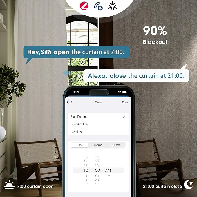 SmartWings Automatic Curtain Opener with Drapery, Motorized Vertical Blinds with Remote, Electric Closet Doors Sliding Panels Compatible with Alexa Google Homekit, 90% Blackout Cream