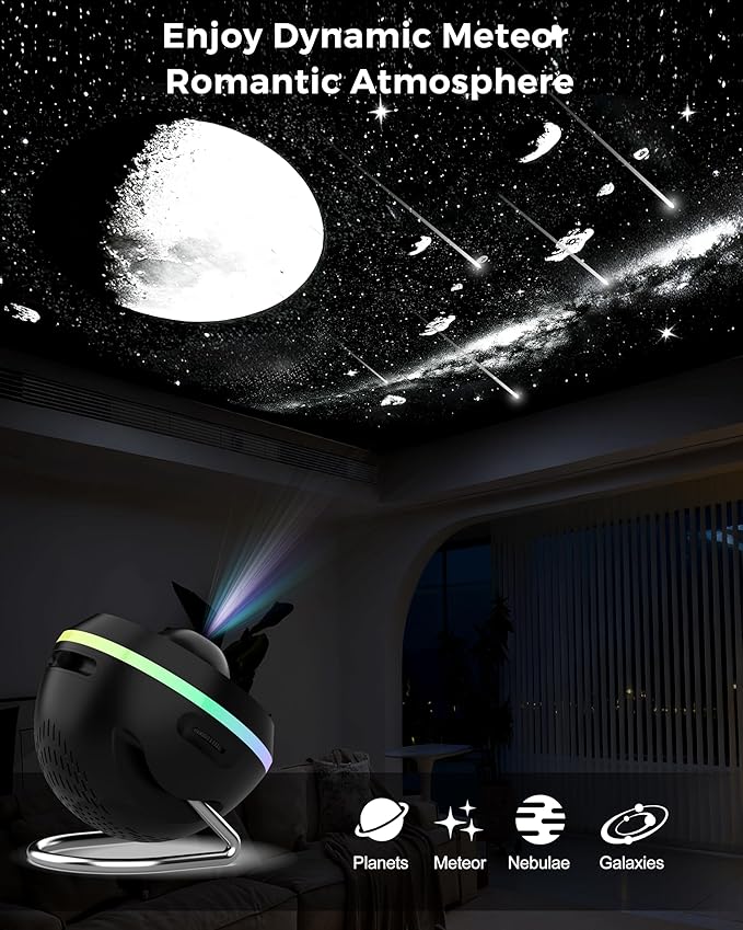 Galaxy Projector for Bedroom, 13 in 1 Home Planetarium Star Constellation Projector with Meteor Moon Milky Way, Space Ceiling Starry Sky Night Light Projector for Kid Adult Christmas Gift