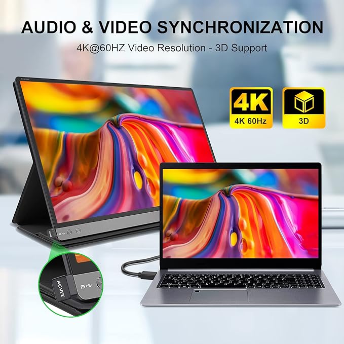 AGVEE 2 Pack (Short Side Inward) 180 Degree Angled Mini HDMI Male to HDMI Female Adapter, U-Shaped 4K@60HZ Converter Coupler Connector Extender for Portable Display Monitor Accessories, Black