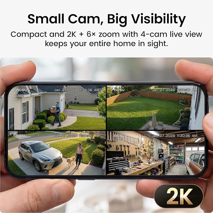 aosu Wireless Outdoor Security Camera Kit - Image 6