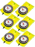 Gejoy 6 Pcs Orienteering Compass Bulk Portable Survival Compass Scout Learning by Unknown