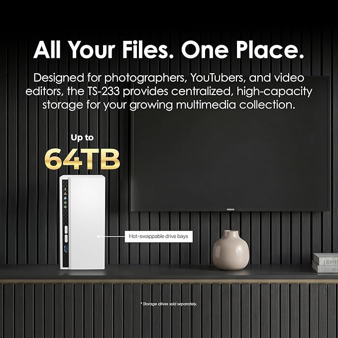 QNAP TS-233-US 2 Bay Affordable Desktop NAS - Image 3