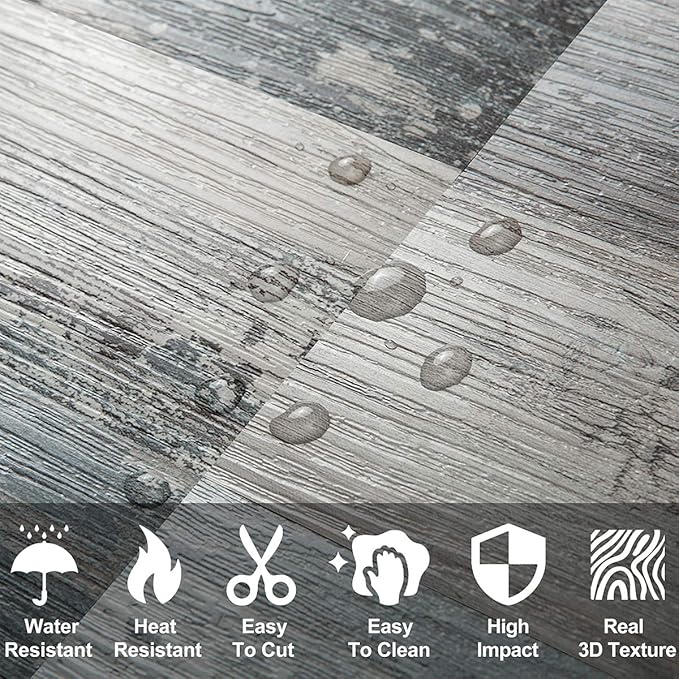 AULIGET 100-Piece Subway Tiles Peel and Stick Backsplash PVC Tile, 3" x 6" Vintage Wood Stick on Tiles for Backsplash Kitchen, Bathroom, Laundry Room, Camper, Fireplace