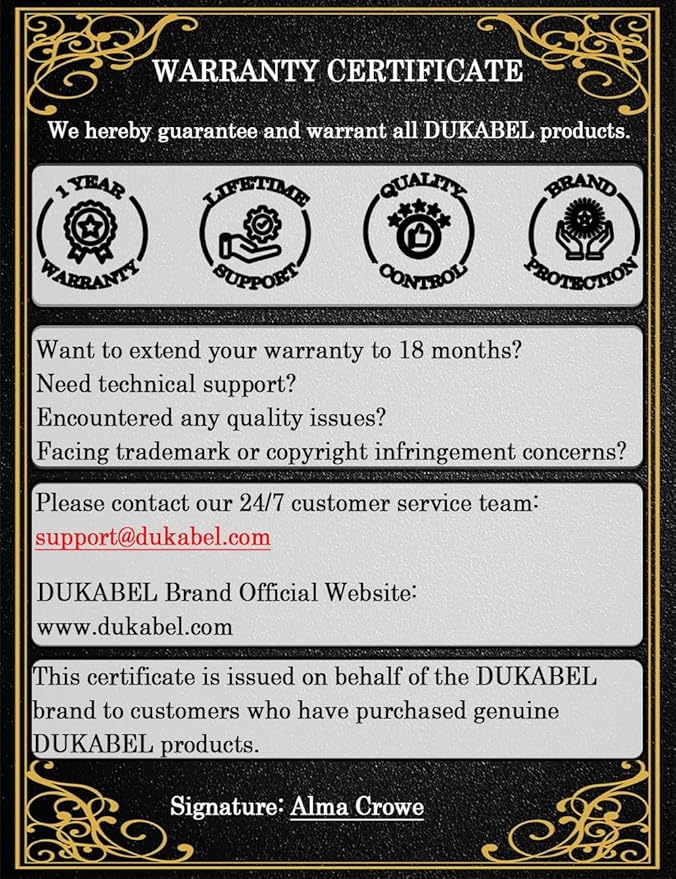DUKABEL Gold-Plated & Strong Braided Y Splitter Audio Cable - Separate Microphone & Headphone Port Gaming Headset Earphone Adapter - TopSeries (12inch / 30cm)