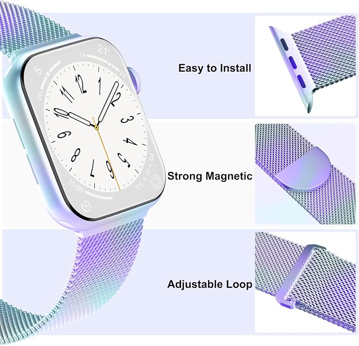 3 Pack Mesh Metal Band Compatible - Image 3