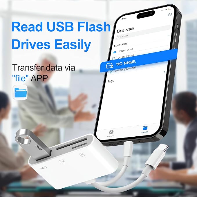 SD Card Reader for iPhone iPad Mac, Digital Camera Adapter to iPhone Lightning - Image 6