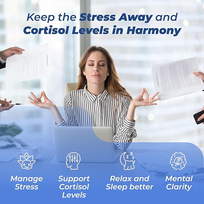 PUREHEALTH RESEARCH Stress Release Complex - Mood Support Supplement for Women & Men - Helps With Occasional Stress & Relaxation - With Ashwagandha, L Theanine, Lemon Balm, Niacin & More - 90 Capsules