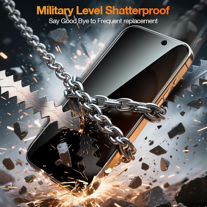 YMHML 3 Pack Compatible for iPhone 17 Pro Privacy Screen Protector Tempered - Image 3