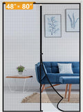Yotache Magnetic Screen Door Fits Door Size 48 x 80, Screen Size 50" x 81" Door Screen Magnet for Walk Through Sliding Door Black