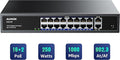 18-Port Ethernet Gigabit PoE Switch, 16-Port PoE by AUMOX