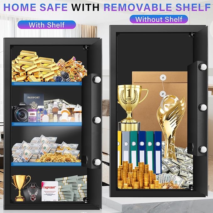 Tall Safe Box, Home Safe with Fireproof Waterproof Bag, 6.2 Cuft Anti-Theft - Image 5