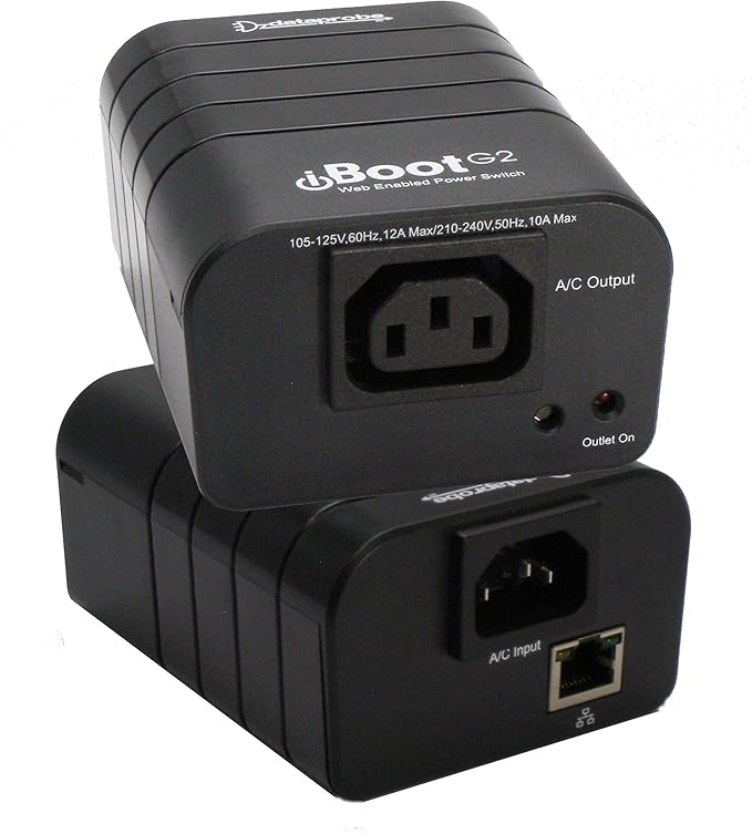 Dataprobe iBoot-G2 Basic Network Power Switch, 1 Outlet PDU, 110/220 VAC Operation, Remote Power Switch, Sophisticated Automation and Remote Rebooting, Smart Power Switch