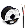Voltive 16/2 Speaker Wire, in-Wall CL3 & Direct Burial, Black, 100ft - 16AWG, 2 Conductors, Stranded Oxygen-Free Copper, UL Listed - V-1210-1