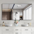Black Bathroom Mirror for Wall, 30x50 Inch Rectangle Mirrors with Metal Frame, Modern Vanity Wall Mirror Decor for Bathroom Living Room, Entryway Hangs Horizontal or Vertical