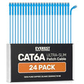 Everest Ultra Slim Cat6a Ethernet Patch Cables 5ft Blue by EverestMediaSolutions
