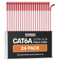 Everest Ultra Slim Cat6a Ethernet Patch Cables 5ft Red by EverestMediaSolutions