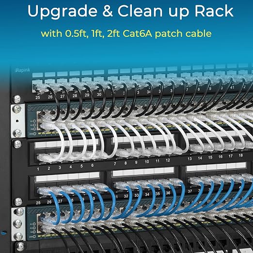 Rapink Patch Cables Cat6/ Cat6a 7ft Slim, Cat6a Ethernet Patch Cable 10G Support - Image 6