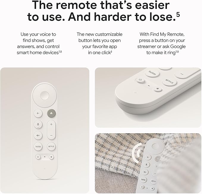 Google TV Streamer 4K - Fast Streaming Entertainment on Your TV with Voice Search Remote - Watch Movies, Shows, Live TV, and Netflix in 4K HDR - Smart Home Control - 32 GB of Storage - Hazel