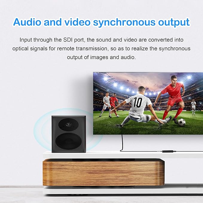 Hereta Mini 3G-SDI Video Extender with SDI Loop Output 1080P 3G-SDI Fiber Converter Extension of Distances Up to 20km Over Single-Mode Optical Transceiver and Tally or Reverse RS485
