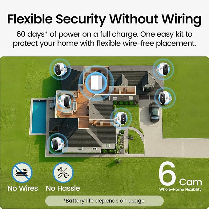 aosu Outdoor Security Cameras Wireless Home Surveillance System - Image 3