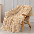 Tuddrom Decorative Extra Soft Faux Fur Throw Blanket 50"x60", Solid Reversible by Tuddrom