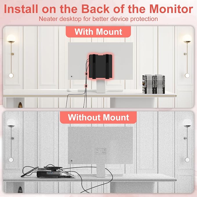 Universal Wall and VESA Mount for Micro PC, UPS Units, Wifi Router, Cable Modem - Image 5
