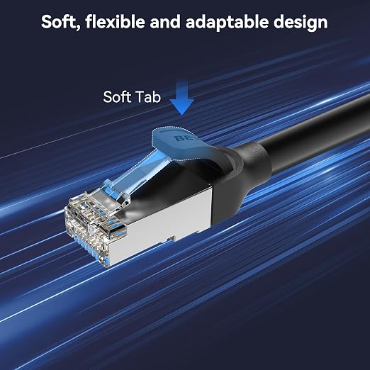 BENFEI Cat 7 Ethernet Cable 100FT, 10Gbps 600MHz High Speed RJ45 Network Cable - Image 4