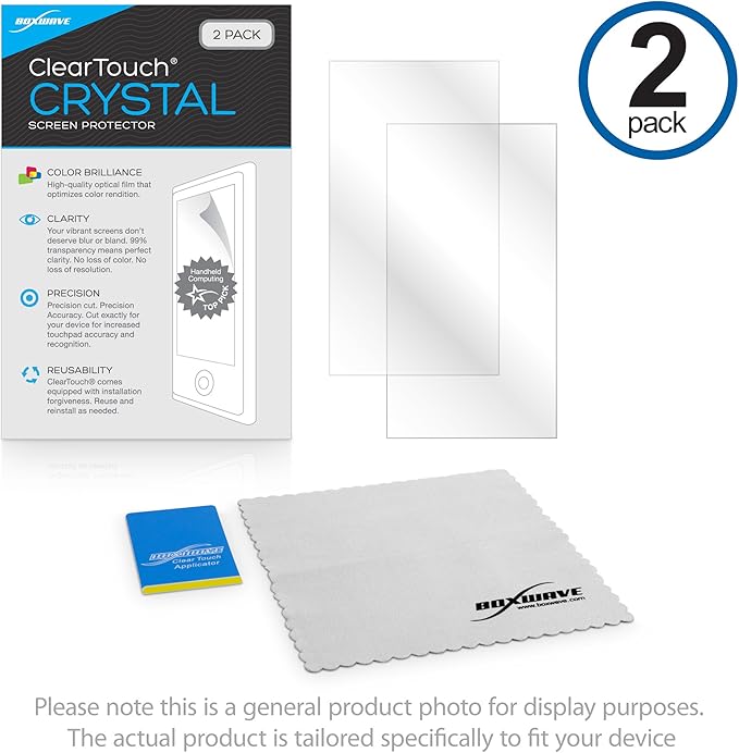 BoxWave Screen Protector Compatible with ButterflyMX Video Intercom Surface (7 in) - ClearTouch Crystal (2-Pack), HD Film Skin - Shields from Scratches for ButterflyMX Video Intercom Surface (7 in)