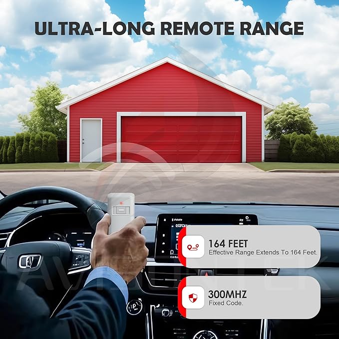 2 X Multi-Code 3089 3060 MultiCode 308911 Linear MCS308911, 10 Dip Switch Gate Opener Remote 300MHZ, Multi Code Garage Door Opener【10-Year-Warranty】
