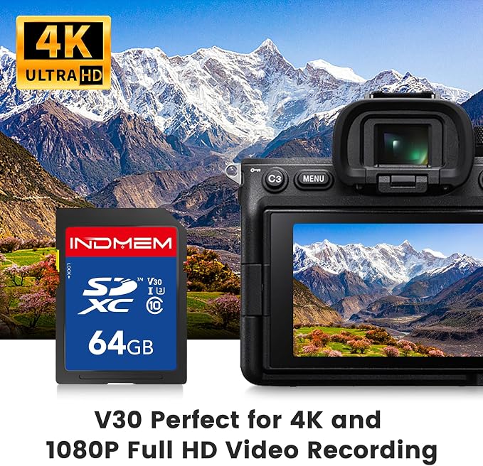 64GB SD Card 3Pack, High Speed up to 90M/S, C10/U3/V30, SDXC UHS-I Memory Cards - Image 3