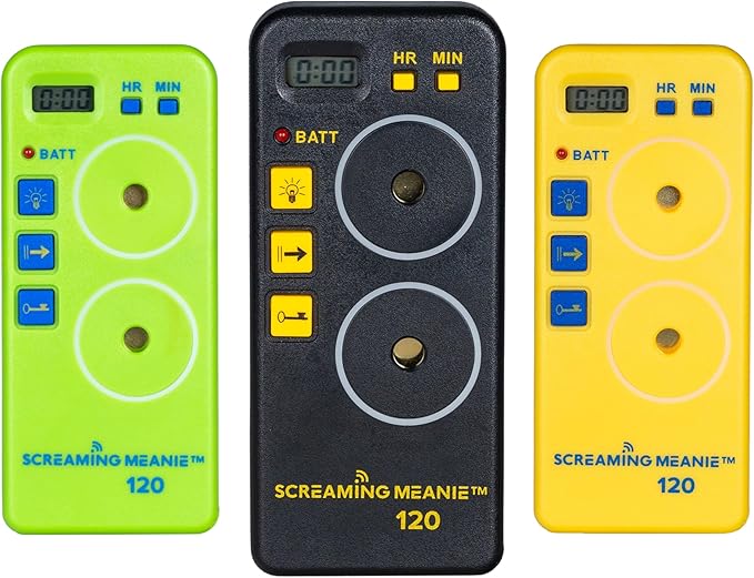 Screaming Meanie TZ-120 Extremely Loud Alarm Timer, Multi-Purpose Timer with 2 Sound Levels Perfect for Heavy Sleepers, Truckers, or Travelers (9v Battery Included) - Black