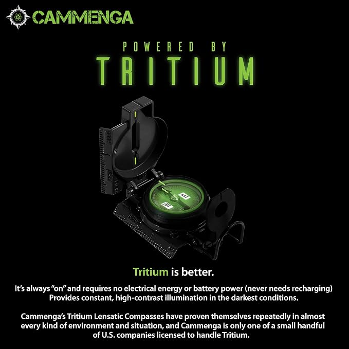 Cammenga Official US Military Tritium Lensatic Compass, Accurate Waterproof - Image 3