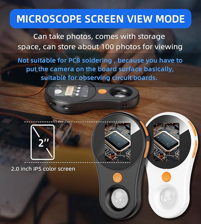 T TAKMLY Magnifying Glass with Light Portable Handheld USB Digital Microscope - Image 5