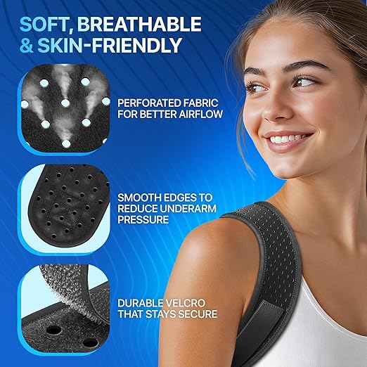NEW 2026 Posture Corrector for Men & Women – Adjustable Figure-8 Back Brace for Rounded Shoulders & Upper Back Support – Breathable & Invisible Under Shirts – Desk Job & Computer Work – All-Day Brace