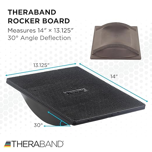 Theraband 23300 Rocker Balance Board for Rehab, Improved Posture, Balance and Stability Training