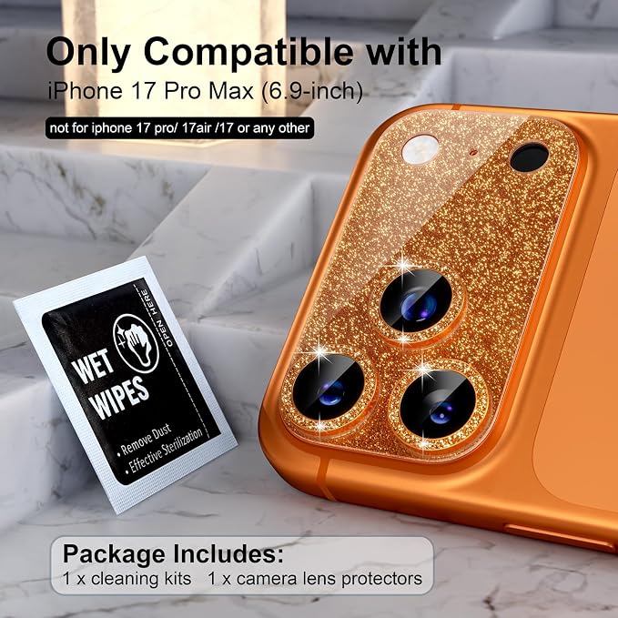 Choiche Compatible for iPhone 17 Pro Max Camera Lens Protector, Bling Camera - Image 2