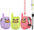 Qniglo Walkie Talkies for Kids Rechargeable 3 Pack, Christmas Birthday Gifts for Girls Age 3-12, Kid Walkie Talkie with FM Radio, Outdoor Camping Games, Spy Toys for 4 6 7 8 9 Year Old Boys Toddler