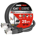 CAT 6 Shielded Ethernet Cable 25 FT, Indoor High-Speed 10Gbps Snagless Shielded by AvesView