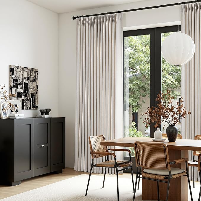 Memory Trained Pinch Pleated Curtains 86 Inches Long, Viral Linen Pinch Pleat - Image 3