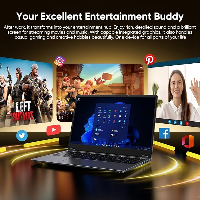 Moxalc Laptop Computer, 15.6" 16GB RAM 512GB SSD AMD Ryzen R3 3200U(up to 3.5 GHz) Radeon Vega 3 360° Yoga FHD IPS Touchscreen Notebook Win 11 Pro Office Suite 2.4G&5G WiFi 5 BT 5.0 Blacklit Keyboard