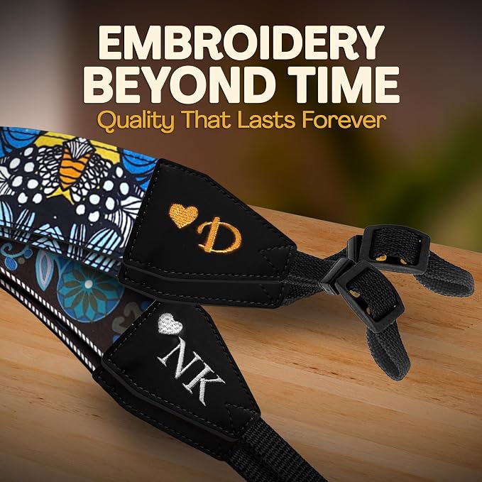 Art Tribute Custom Camera Strap Blue Sea - Image 4