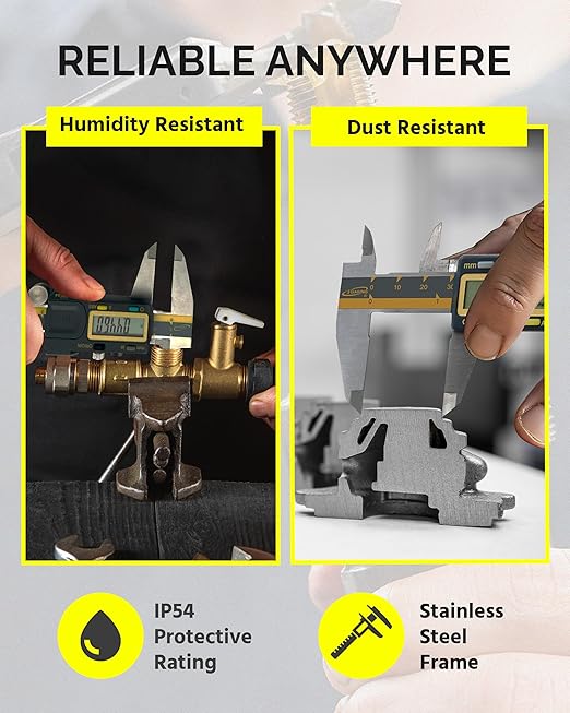 iGAGING Absolute Origin 0-6" Internal Slot Digital Caliper, IP54 Stainless Steel, SPC/USB Output Port, Case, Manual, Battery