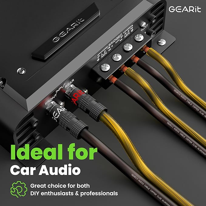GEARit Pro Series 16AWG Speaker Wire, 16 Gauge Speaker Wire Cable (100 Feet / 30 Meters) Great Use for Home Theater Speakers and Car Speakers, Transparent Black/Yellow