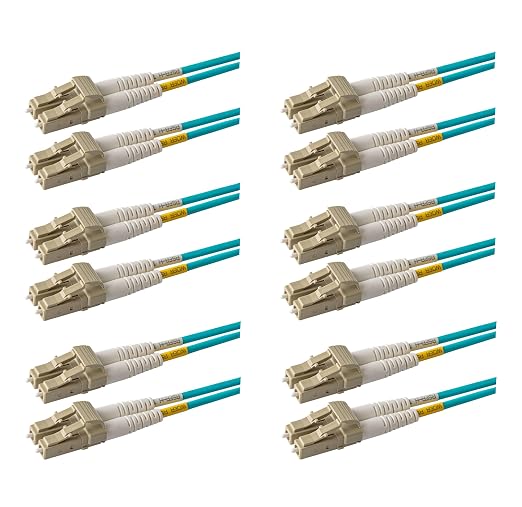 SpeedyFiberTX 6-Pack 1.5 Meter Multimode 10G OM3 50/125 Fiber Optic Patch Cable by SpeedyFiberTX