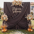 50ft x 12ft Brown Backdrop Curtains by CO-AVE