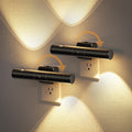 JandCase LED Night Light, Modern Night Lights Plug into Wall, 2 Pack 3000K/4000K/5000K Adjustable Color Nightlights with Dusk-to-Dawn Sensor, Dimmable Night Lights for Bathroom, Hallway, Stairway