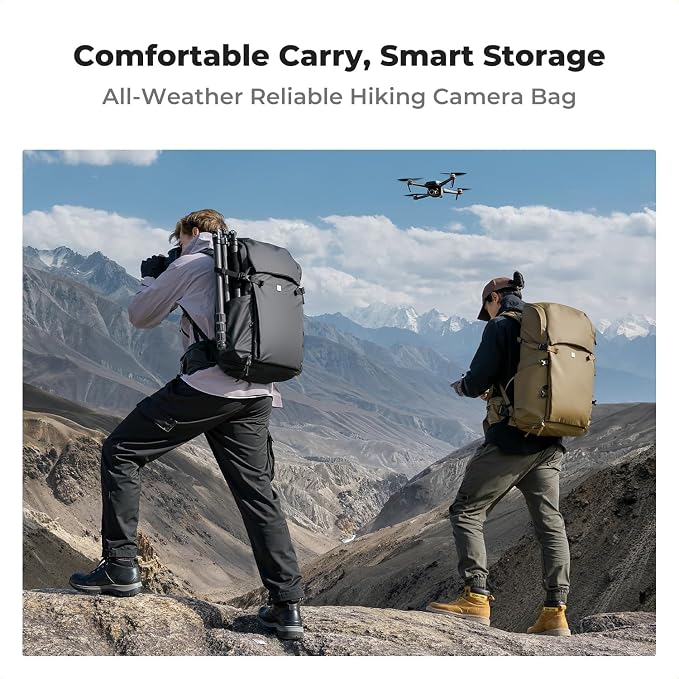 K&F CONCEPT Camera Backpack, 40L Large Capacity Camera Bag, Waterproof DSLR - Image 6