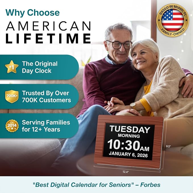 American Lifetime New 2026 Dementia Clock Large Digital Clock - Image 2
