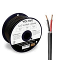Voltive 12/2 Speaker Wire, in-Wall CL3 & Direct Burial, Black, 100ft - 12AWG, 2 Conductors, Stranded Oxygen-Free Copper, UL Listed - V-1206-1