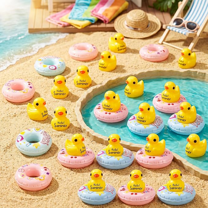 Skylety 30 Pcs Summer Resin Ducks Cruise Ducks - Image 4